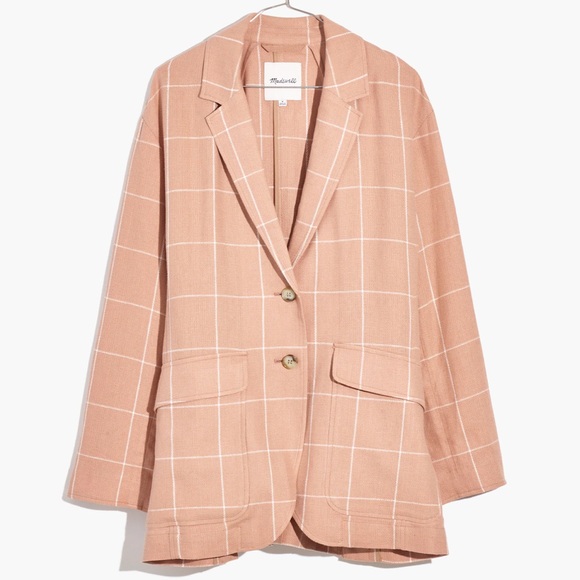 Madewell Breezewoven Larsen Blazer in Windowpane